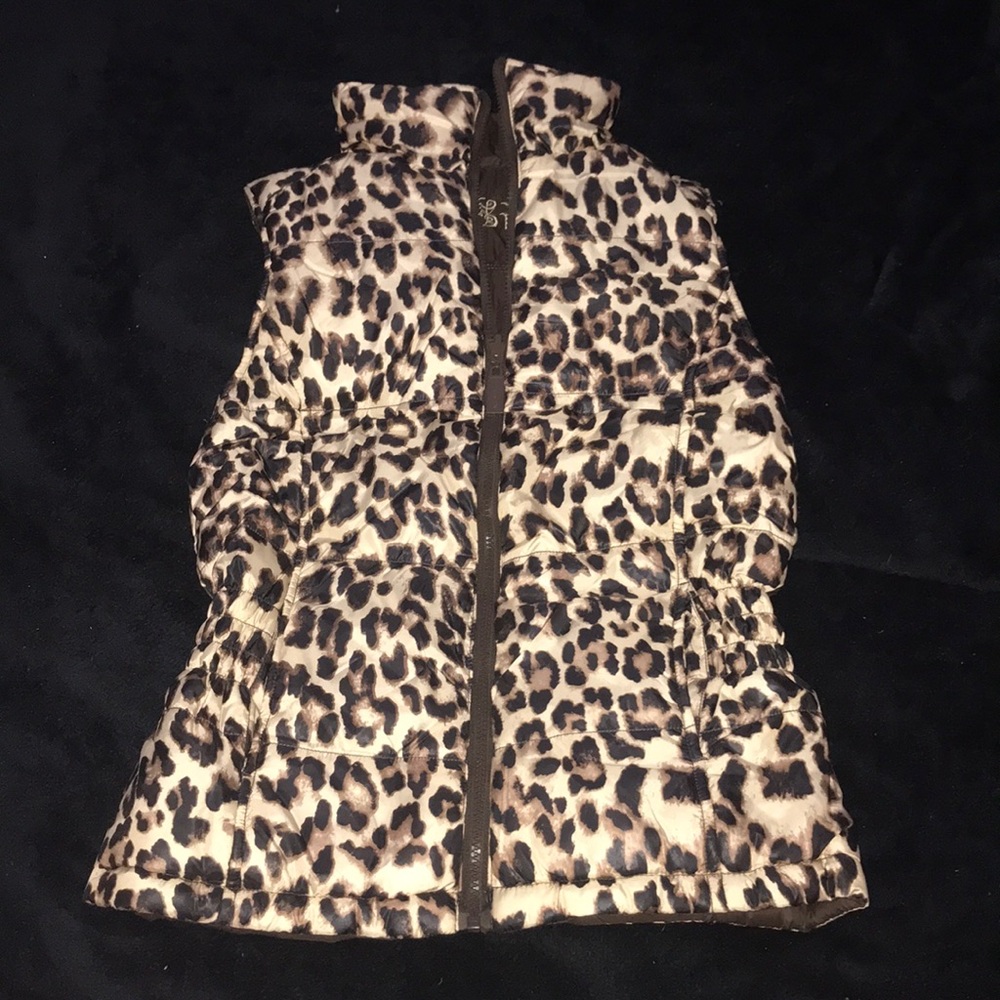 cowgirl tuff cheetah/brown reversible vest small